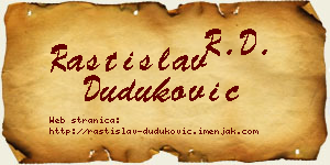 Rastislav Duduković vizit kartica